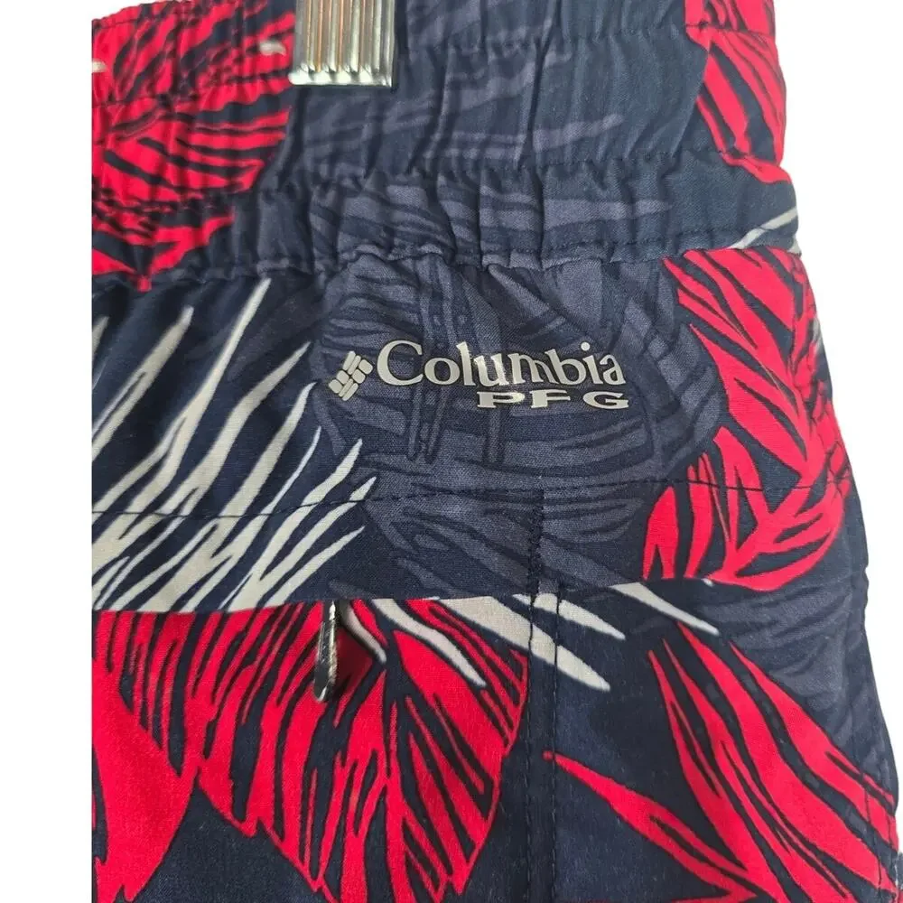 Columbia Athletic Red White Blue Leaf Design Skort Women's M